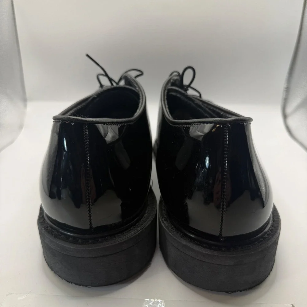Mens Black Patent Leather dress uniform Shoes Vibram size 10.5D, military police